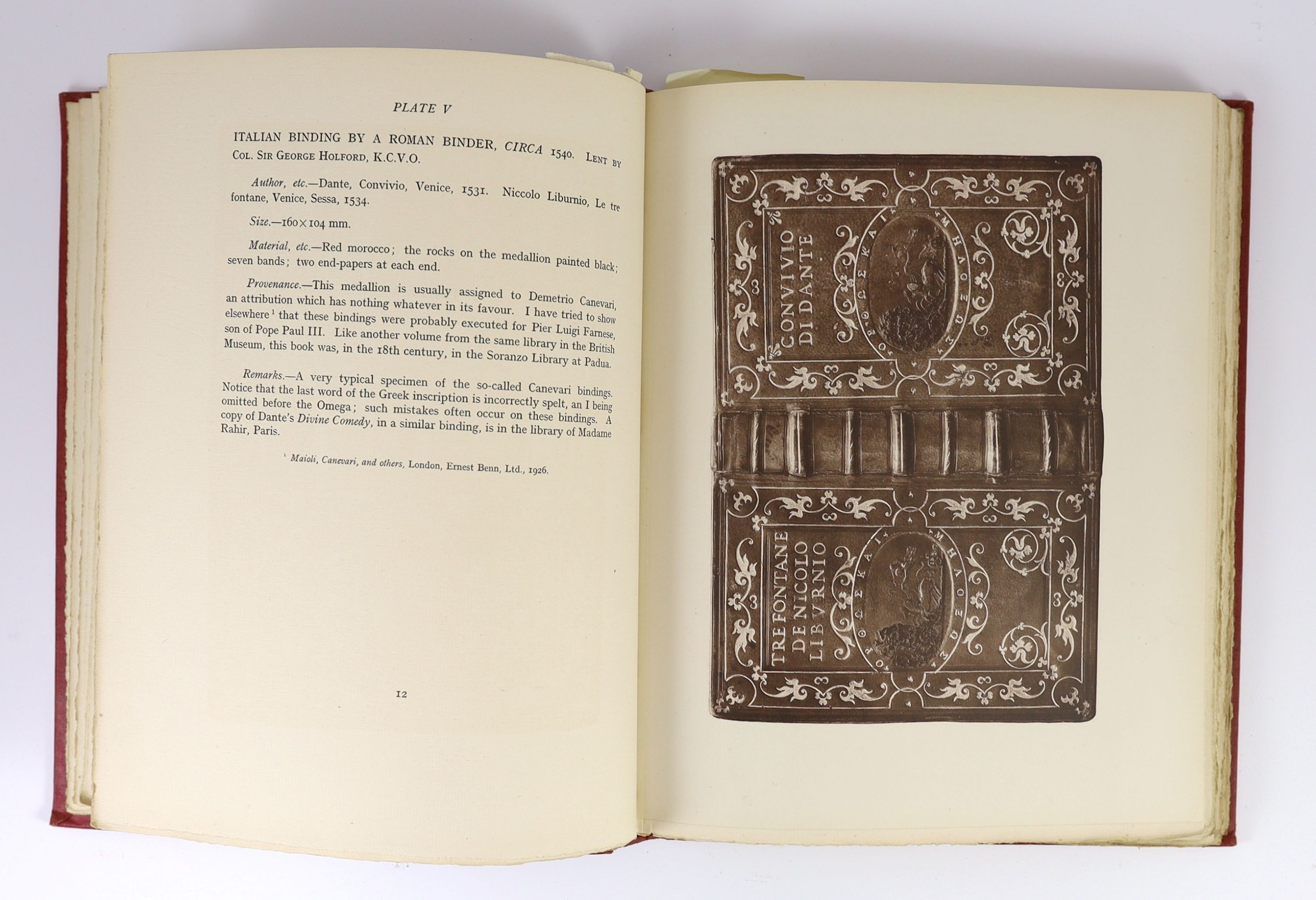 Hobson, Geoffrey D. - Thirty Bindings, one of 600, illustrated with 30 plates, 4to, original cloth, The First Editions Club, London, 1926